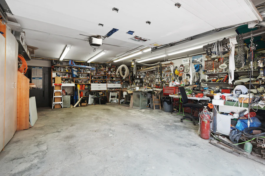 Garage en cours d'organisation